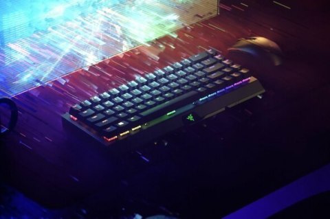 Razer | BlackWidow V3 Mini HyperSpeed | Mechaniczna klawiatura do gier | Podświetlenie LED RGB | RU | Bezprzewodowa | Czarna | B