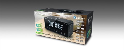 Muse | M-196 DBT | Funkcja alarmu | NFC | Wejście AUX | Czarny | Radio z budzikiem DAB+/FM i Bluetooth