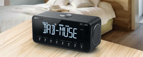 Muse | M-196 DBT | Funkcja alarmu | NFC | Wejście AUX | Czarny | Radio z budzikiem DAB+/FM i Bluetooth