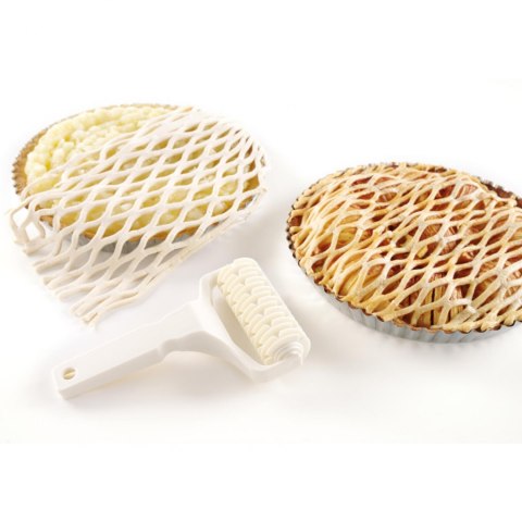 Rolka tnąca wałek do nacinania ciasta wzór siatki do tarty Kitchen Line 130x200mm - HENDI 515075
