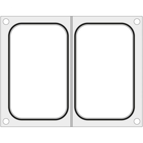 Matryca forma do zgrzewarek BOKAMA na dwie tacki pojemniki 178x113 mm - Hendi 805886