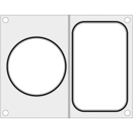 Matryca forma do zgrzewarek BOKAMA na tackę dwudzielną colt 227 x 178 mm- Hendi 805947