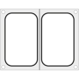 Matryca forma do zgrzewarki Hendi na dwie tacki pojemniki 178x113 mm - Hendi 805589