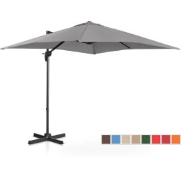 Parasol ogrodowy boczny na wysięgniku kwadratowy 250 x 250 cm ciemnoszary