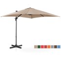Parasol ogrodowy boczny na wysięgniku kwadratowy 250 x 250 cm kremowy