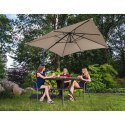 Parasol ogrodowy boczny na wysięgniku kwadratowy 250 x 250 cm kremowy