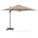 Parasol ogrodowy boczny na wysięgniku kwadratowy 250 x 250 cm kremowy