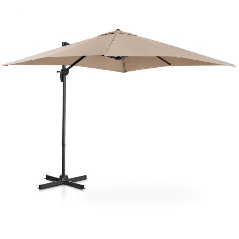 Parasol ogrodowy boczny na wysięgniku kwadratowy 250 x 250 cm kremowy