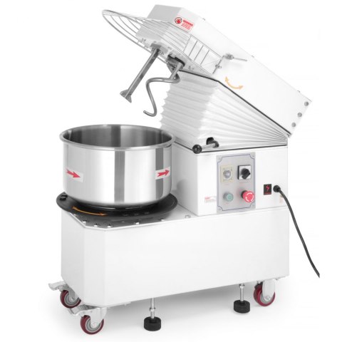 Miesiarka spiralna do ciasta z wyjmowaną dzieżą unoszoną głowicą 40 l 2200 W 400 V - Hendi 221877