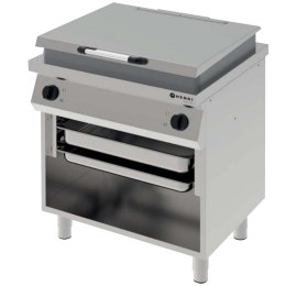 Patelnia elektryczna z uchylną pokrywą 2 strefy grzania wolnostojąca Profi Line 800 x 700mm 6.6 kW 400 V - Hendi 201015