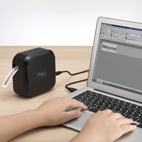 Brother P-Touch Cube Plus | PT-P710BT | Bezprzewodowy | Przewodowy | Monochromatyczny | Termotransferowy | Inny | Czarny