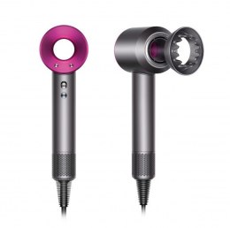 Dyson Supersonic Hair dryer HD03 1600 W, Number of temperature settings 4, Ionic function, Diffuser nozzle, Silver/Fuchsia