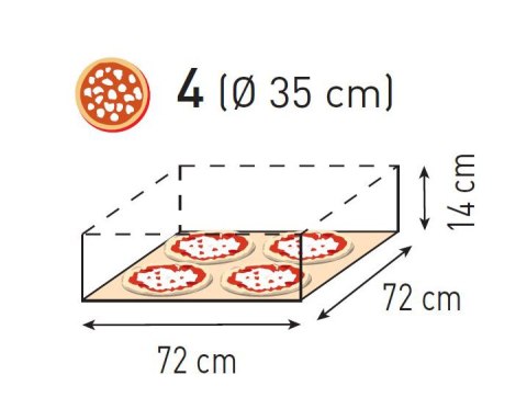 Piec do pizzy Basic XL 4 pizze 6000W - Hendi 226940