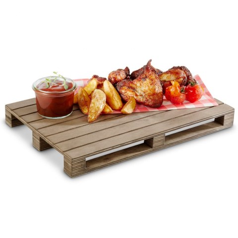 Deska taca do serwowania podawania dań burgerów steków MINI PALETA 400x150 mm - Hendi 566251