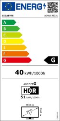 Gigabyte | AORUS FI32U-EK | 32 "" | IPS | UHD | 1 ms | 350 cd/m² | Black | HDMI ports quantity 2 | 144 Hz