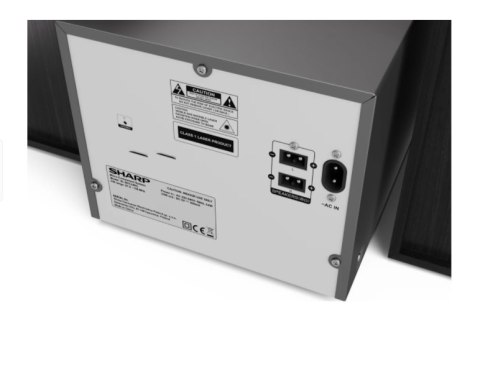 Sharp XL-B512(BK) Mikrosystem Hi-Fi, CD/FM/USB/Bluetooth v5.0, 45W, czarny Sharp | Mikrosystem Hi-Fi | XL-B512(BK) | Port USB | 