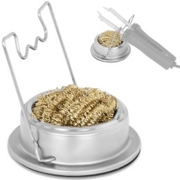 Czyścik do grotów lutownicy z podstawką i uchwytem stalowy