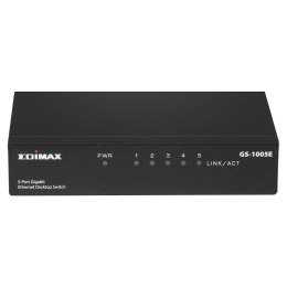 Edimax 5-Port Gigabit Switch GS-1005E Unmanaged, Desktop/Wall mountable, 1 Gbps (RJ-45) ports quantity 5, Power supply type Exte
