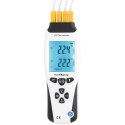 Termometr miernik temperatury przemysłowy 4 kanały K/J LCD zakres -200 do 1370 C