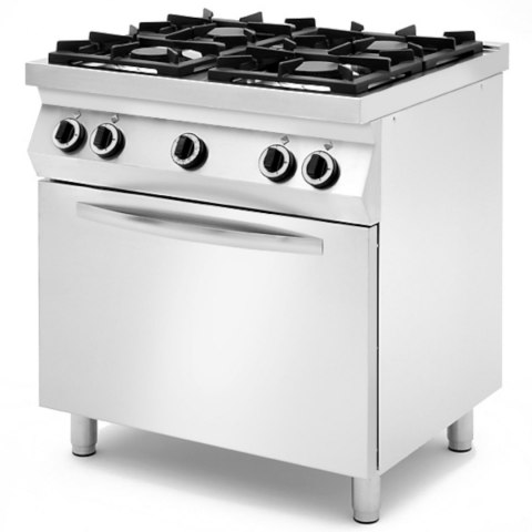 Kuchnia gazowa 4-palnikowa z piekarnikiem gazowym GN 1/1 800 x 700 mm 4 kW - Hendi 227893