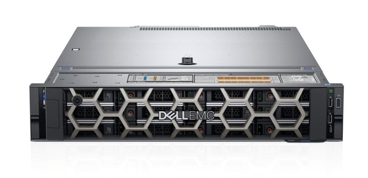 Dell PowerEdge R540 Rack (2U), Intel Xeon, 2x Silver 4214R, 2.4 GHz, 16.5 MB, 24T, 12C, RDIMM DDR4, 3200 MHz, No RAM, No HDD, U