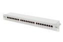 Digitus | Patch Panel | DN-91524S | Biały | Kategoria: CAT 5e; Porty: 24 x RJ45; Wytrzymałość: 7,7 kg; Siła wkładania: maks. 30 
