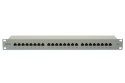 Digitus | Patch Panel | DN-91524S | Biały | Kategoria: CAT 5e; Porty: 24 x RJ45; Wytrzymałość: 7,7 kg; Siła wkładania: maks. 30 