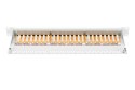 Digitus | Patch Panel | DN-91624S | Biały | Kategoria: CAT 6; Porty: 24 x RJ45; Wytrzymałość: 7,7 kg; Siła wkładania: 30N max | 
