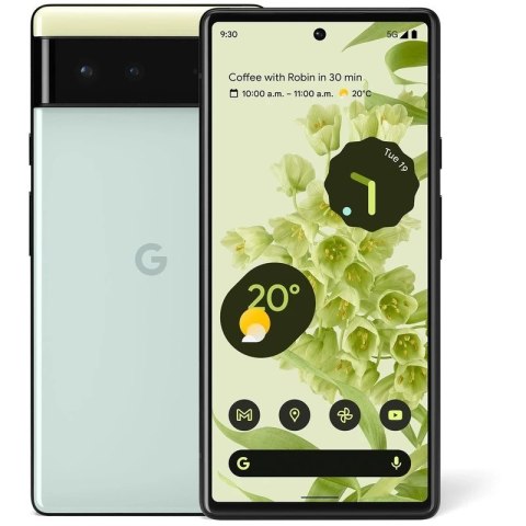 Google Pixel 6 Sorta Seafoam, 6.4 ", AMOLED, 1080 x 2400, Google Tensor, Internal RAM 8 GB, 128 GB, Nano-SIM, 3G, 4G, 5G, Main c