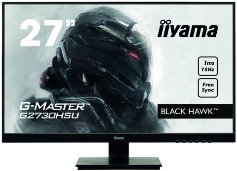 Iiyama Gaming Monitor G2730HSU-B1 27 ", TN, 1920 x 1080 pixels, 16:9, 1 ms, 300 cd/m², Built-in speaker(s), Black, HDCP, Headpho