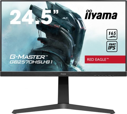 Iiyama Red Eagle Gaming Monitor G-Master GB2570HSU-B1 24.5 ", IPS, 1920 x 1080 pixels, 16:9, 0.5 ms, 400 cd/m², Black, 165 Hz, H