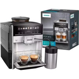 SIEMENS Coffee maker TE653M11RW Pump pressure 15 bar, Built-in milk frother, Fully automatic, Silver/Black
