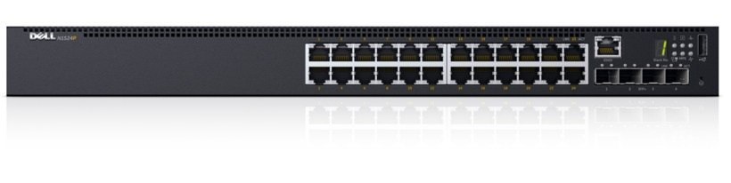 Dell EMC Networking Switch N1524P 10/100/1000 Mbps (RJ-45), Managed, Rack-mount, Ethernet LAN (RJ-45) ports 24, SFP ports quanti