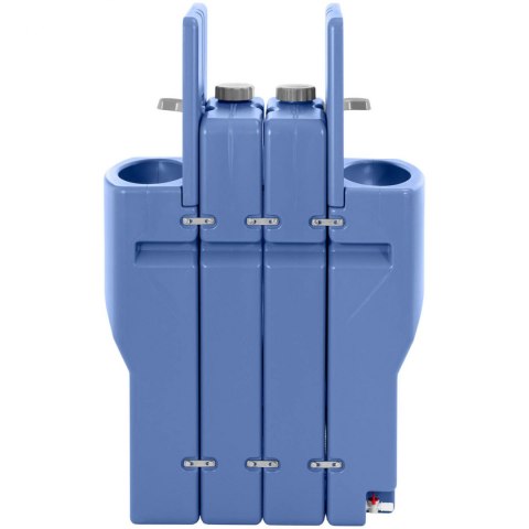 Umywalka mobilna przenośna podwójna z dozownikiem mydła i uchwytem na papier 130 l