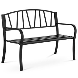 Ławka ławeczka ogrodowa parkowa tarasowa metalowa wolnostojąca 1250x330x840 cm