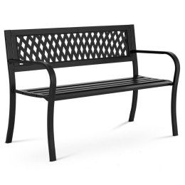Ławka ławeczka ogrodowa parkowa tarasowa metalowa wolnostojąca 1250x420x760 cm