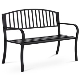 Ławka ławeczka ogrodowa parkowa tarasowa metalowa wolnostojąca 1250x420x830 cm
