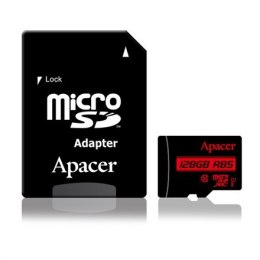 Apacer R85 128 GB, micro SDXC, Flash memory class 10, micro SD adapter