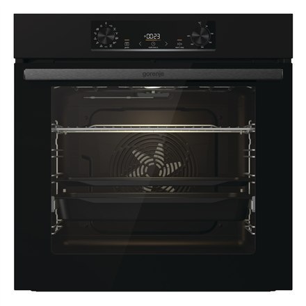 Gorenje | BOS6737E06B | Piekarnik | 77 L | Wielofunkcyjny | EcoClean | Sterowanie mechaniczne | Funkcja pary | Tak | Wysokość 59