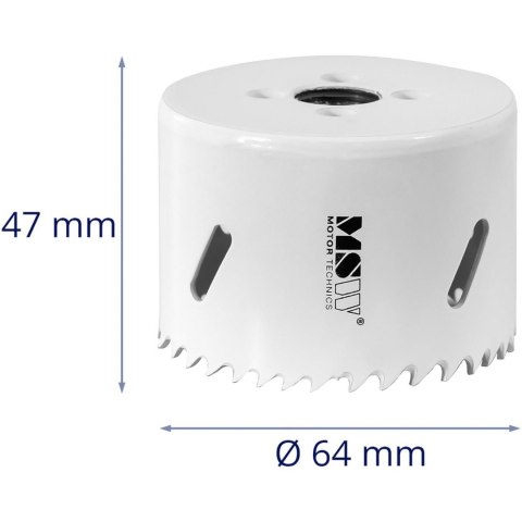 Otwornica bimetalowa wiertło do metalu drewna tworzyw sztucznych śr. 64 mm
