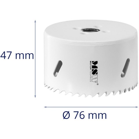 Otwornica bimetalowa wiertło do metalu drewna tworzyw sztucznych śr. 76 mm