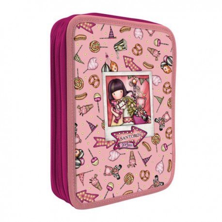 Podwójny piórnik z wyposażeniem - gorjuss - carousel