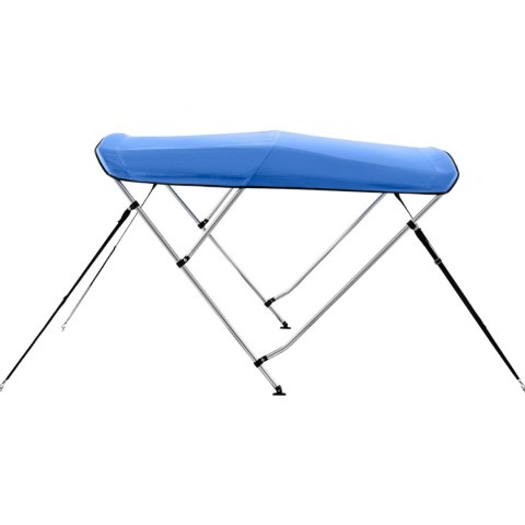 Baldachim daszek bimini do łodzi 3 pałąki 180 x 194 x 117 cm kobaltowy