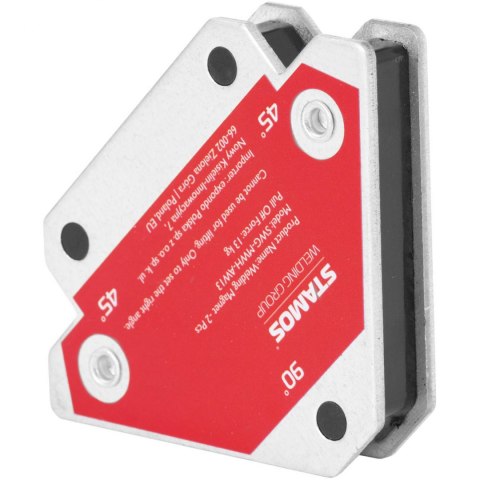 Kątownik uchwyt spawalniczy magnetyczny kąt 45/90/135 do 13 kg 2 szt.