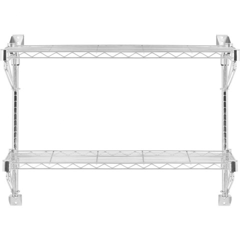 Półka druciana ścienna podwójna do 60 kg 90 x 35 x 60 cm