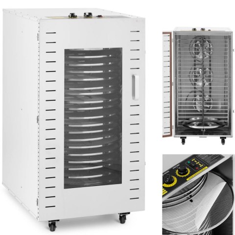 Suszarka przemysłowa do żywności ziół mięsa 1 komora 22 ruszty 40-90 C 3070 W