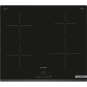 Bosch | PUE63KBB6E | Hob | Induction | Number of burners/cooking zones 4 | Touch | Timer | Black