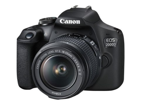 Canon EOS | 2000D | Obiektyw EF-S 18-55mm IS II | Czarny