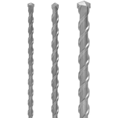 Zestaw wierteł do betonu SDS PLUS HRC50 dł. 1000 mm śr. 12mm 16mm 24 mm - 3 szt.