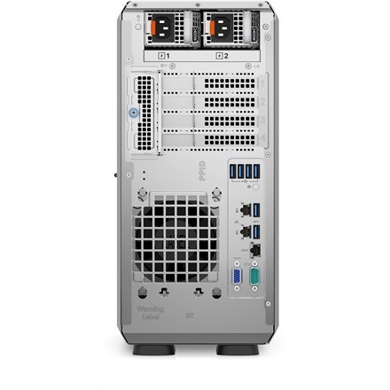 Dell PowerEdge T350 Tower, Intel Xeon, E-2314, 2.8 GHz, 8 MB, 4T, 4C, No RAM, No HDD, Up to 8 x 3.5", PERC H355, Power supply 60